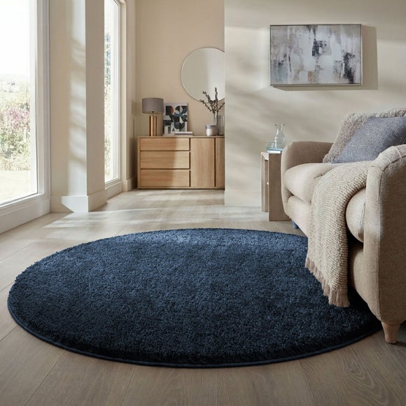 Slumber II Sheen Shaggy Round Rug