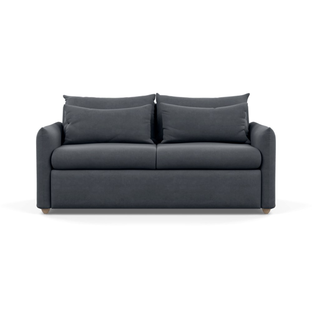 Heal's Pillow Sofa Bed Linen Dark Grey Natural Feet