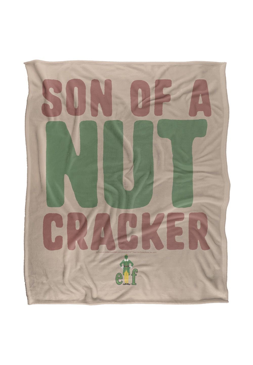 Warner Brothers Elf Buddy Son of A Nut Cracker Silky Touch Super Soft Throw Blanket in White