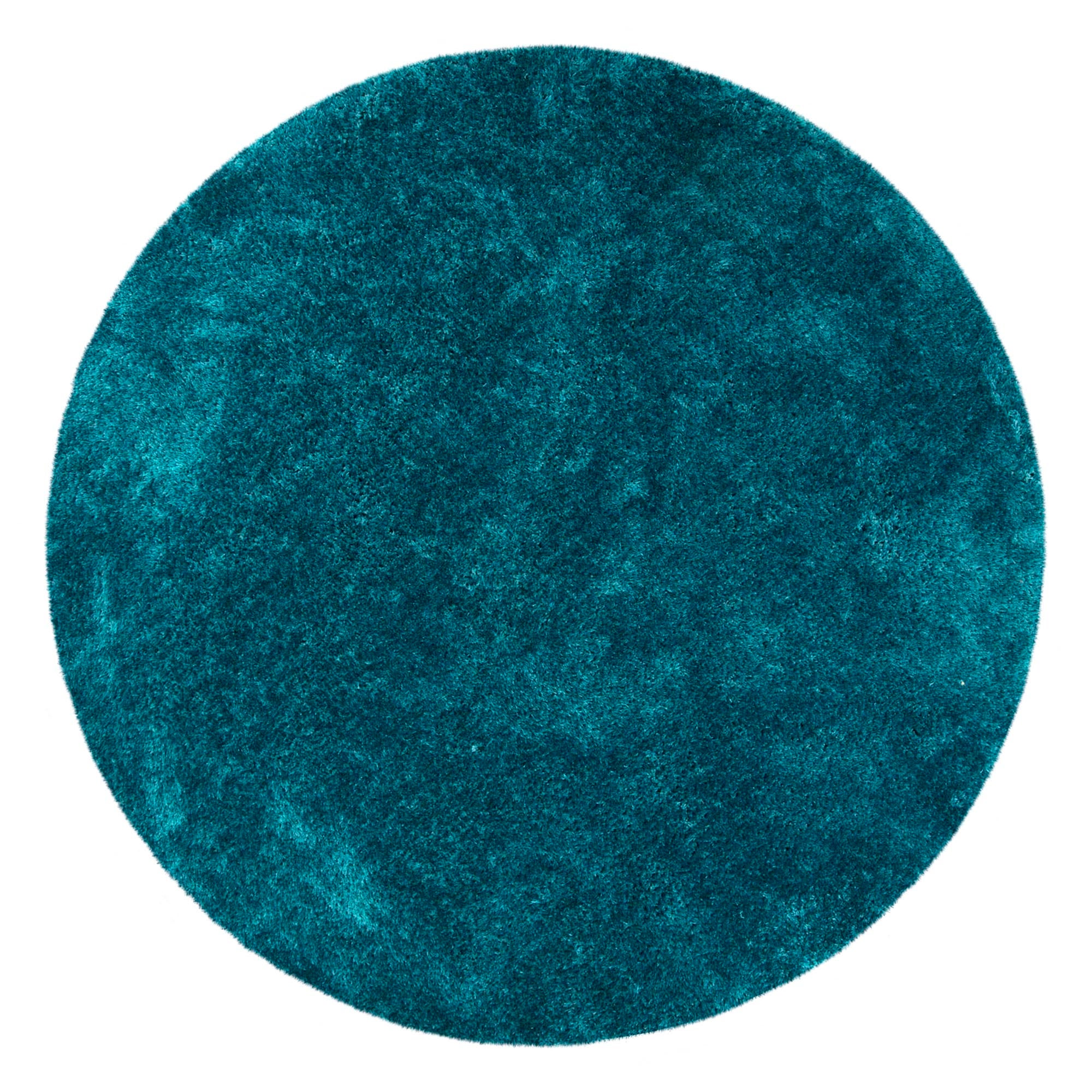 Indulgence Circle Shaggy Rug Blue