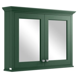 Bayswater Hunter Green Bathroom Mirror Cabinet - 1050mm