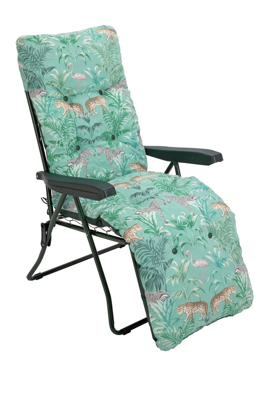 Argos Home Metal Folding Relaxer Chair - Wilderness Jungle