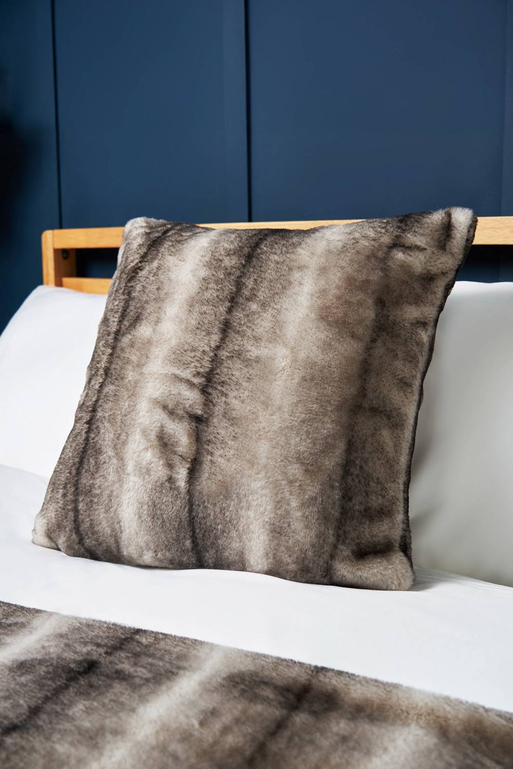 BHS Alaskan Faux Fur Natural Cushion