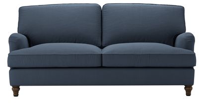 Bluebell 3 Seat Sofa Bed in Midnight Blue Brushed Linen Cotton - sofa.com