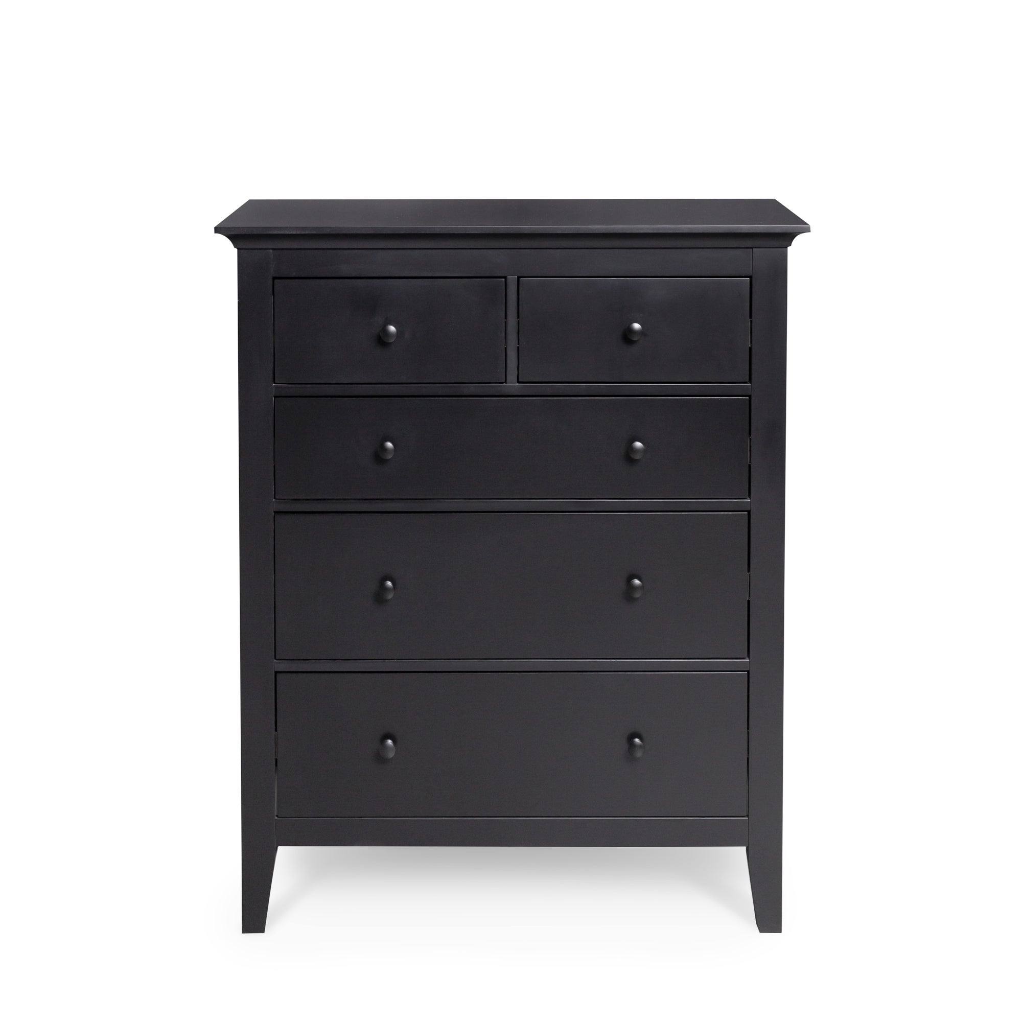 Lynton Black 5 Drawer Chest Black