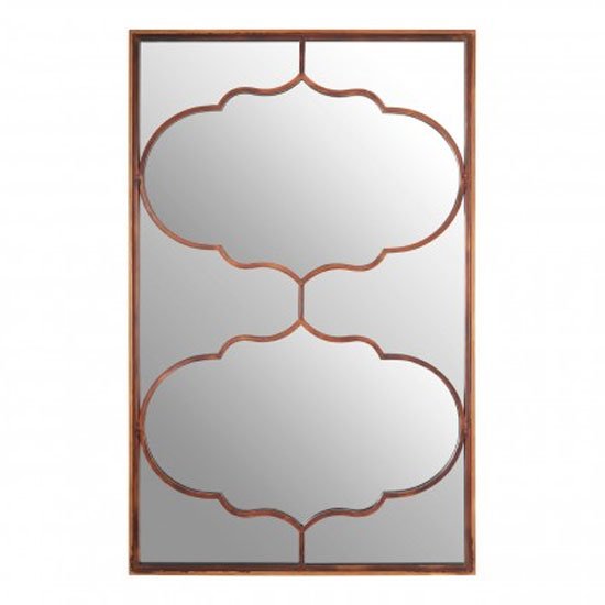 Zaria Arabesque Wall Bedroom Mirror In Antique Gold Frame