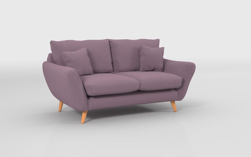 Purple Fabric Edale 2 Seater Sofa