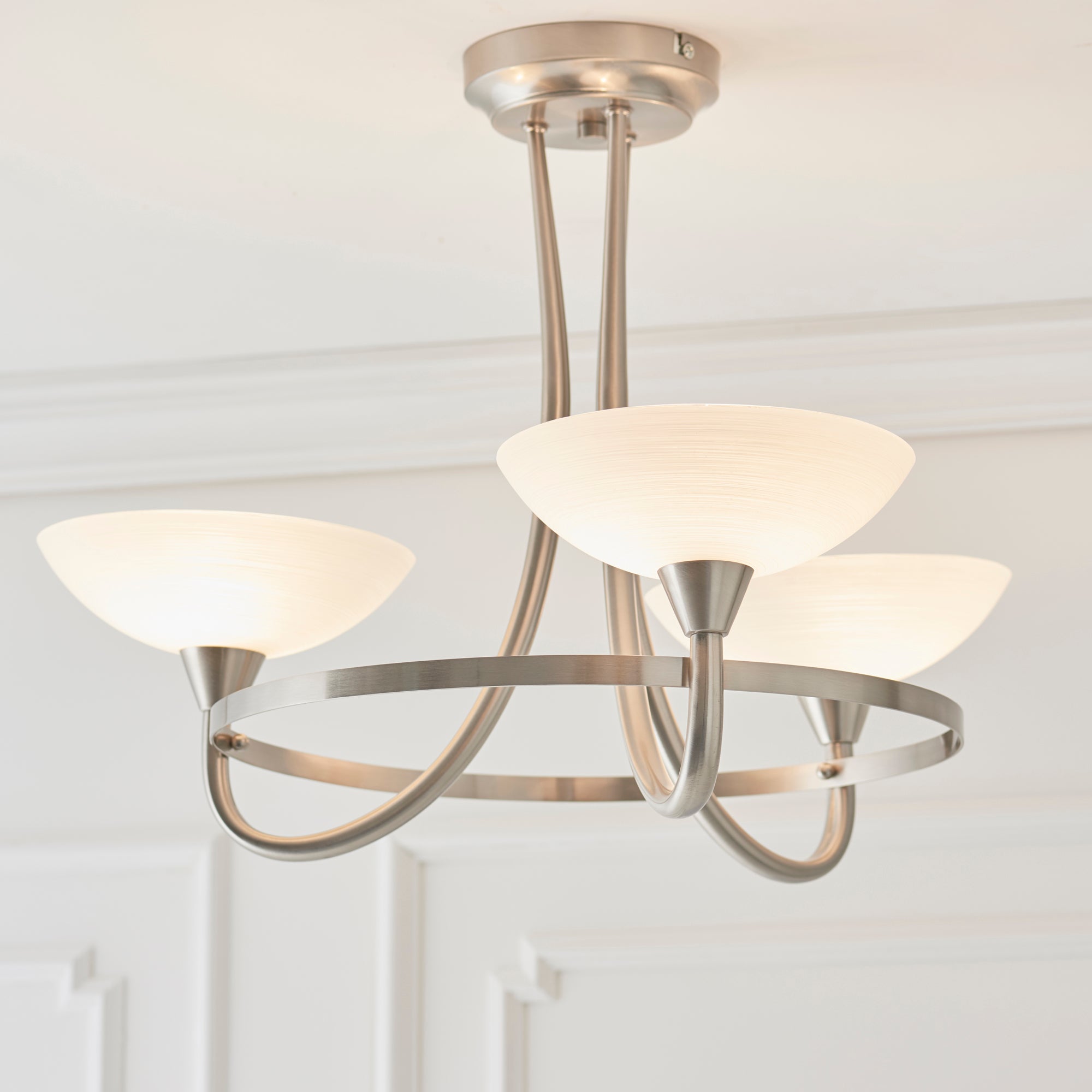 Vogue Cagney 3 Light Semi Flush Ceiling Light