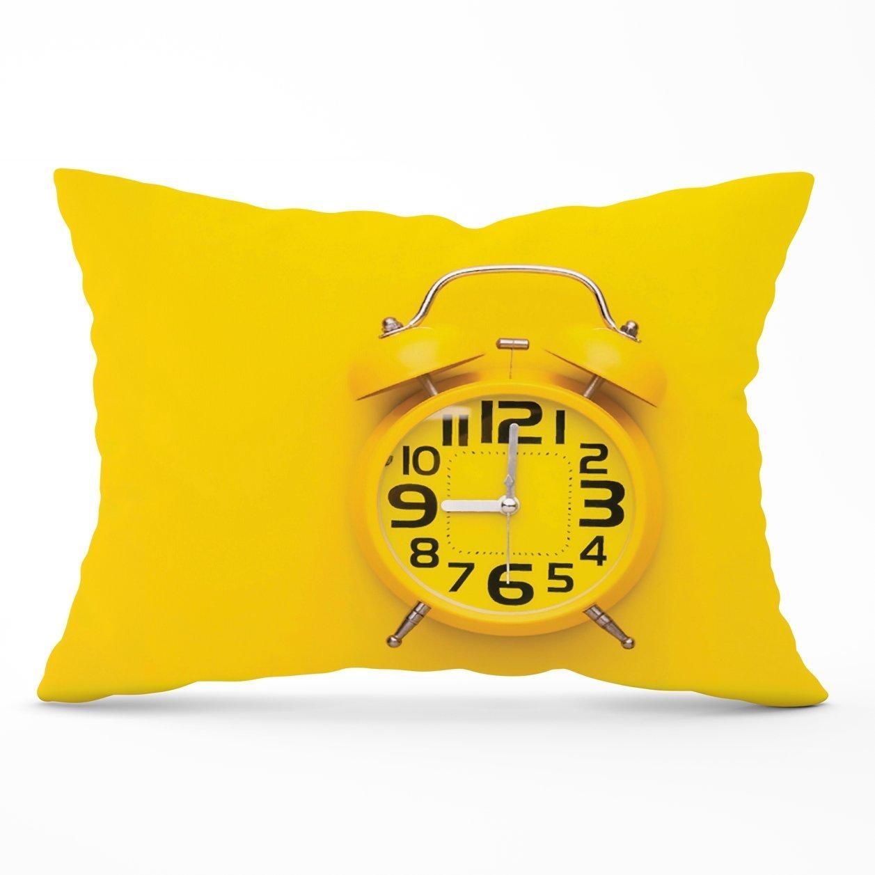 Warren Reed - Designer Yellow Alarm Clock Cushions