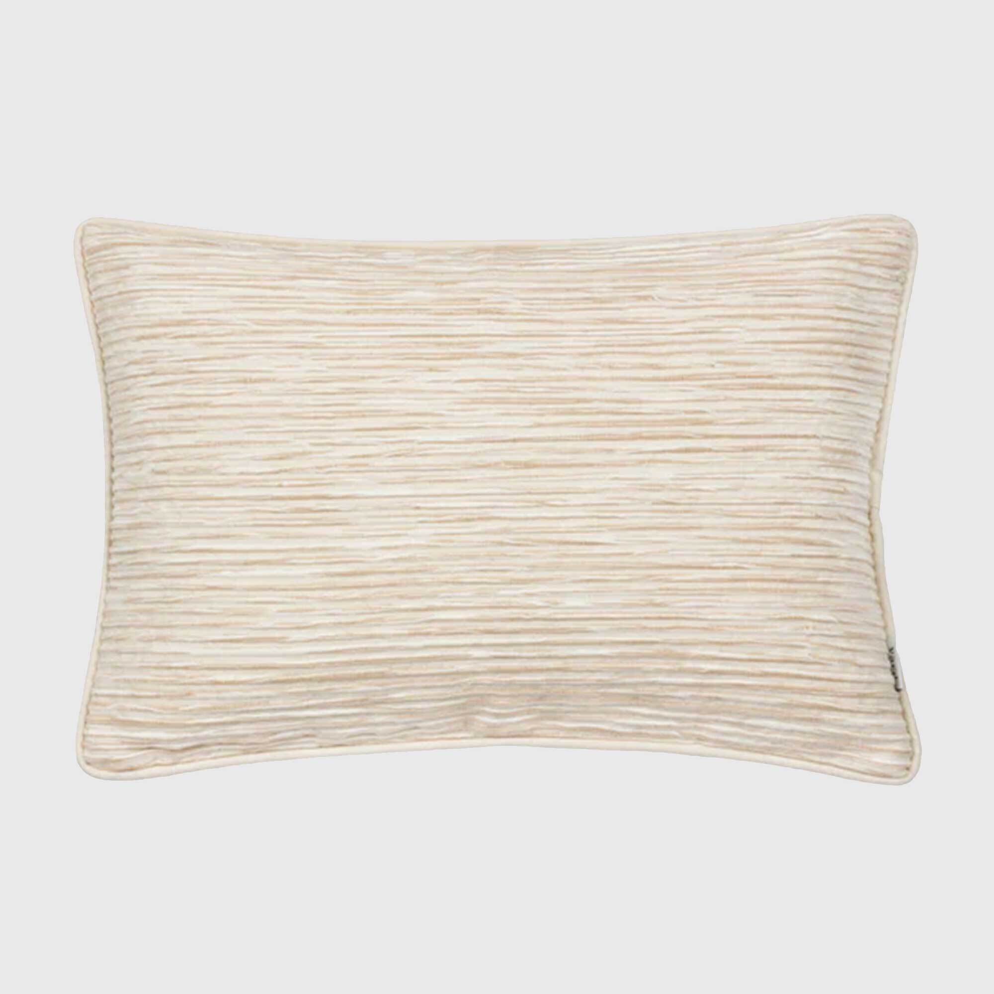 Natural Ribbed Cushion, Square, Neutral Cotton | Barker & Stonehouse