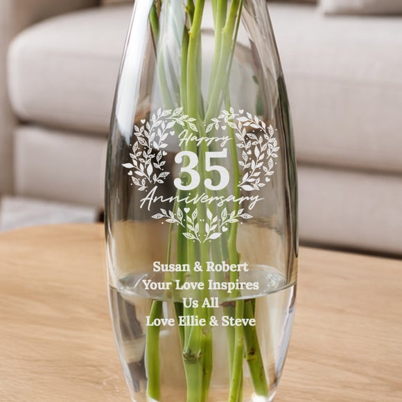 Personalised Anniversary Wreath Bullet Vase 4