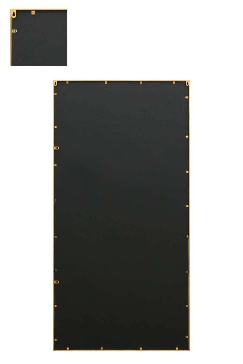 MirrorOutlet Gold Metal Framed Window Wall or Leaner Mirror 71" X 35" (180 X 90CM) 4