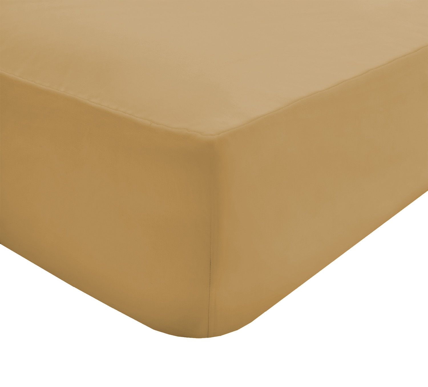 Smart Living Luxury Non-Iron Easy Care Polycotton 30cm Deep Fitted Bedsheet in Gold