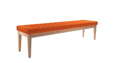Buttons Bench in Paprika Smart Velvet - sofa.com