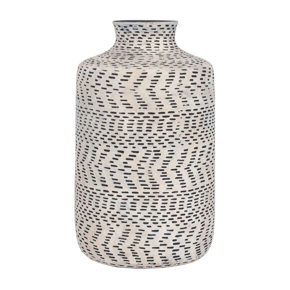 Atouk Black Textured Stoneware Vase 4