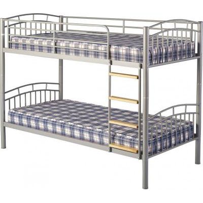 Ventura 3' Metal Bunk Bed in Silver