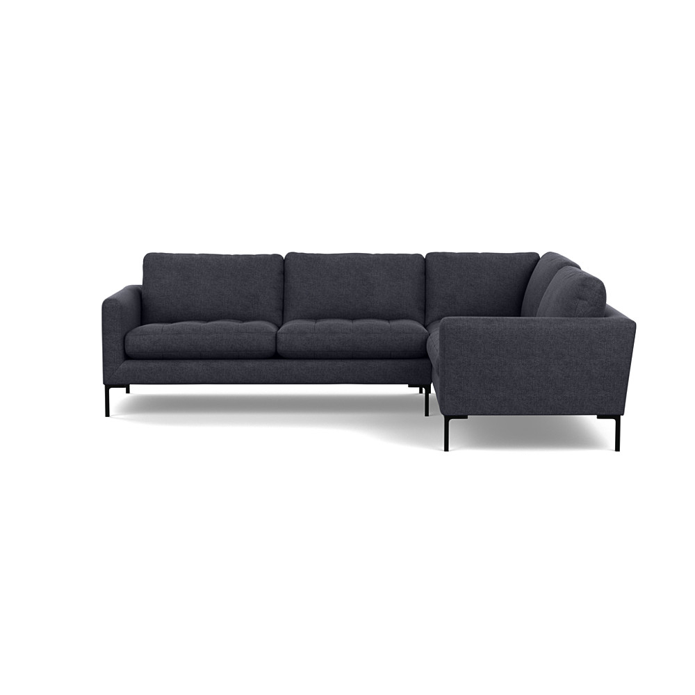 Heal's Eton Right Hand Facing Corner Sofa Texture Soot Black Feet