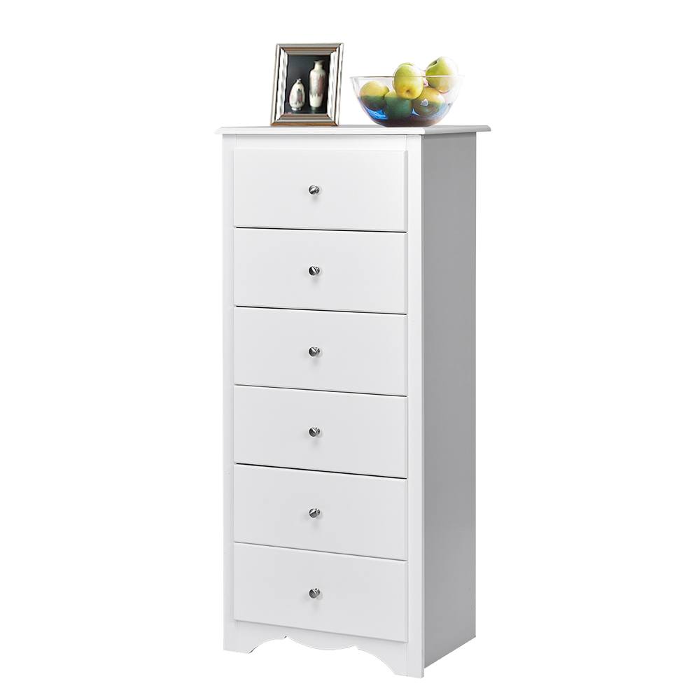 Costway Chest of Drawers Freestanding Storage Cabinet Classic Clothes Organizer White