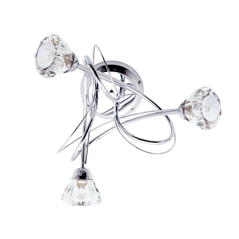 Marianne Small Flush Ceiling Light, Chrome