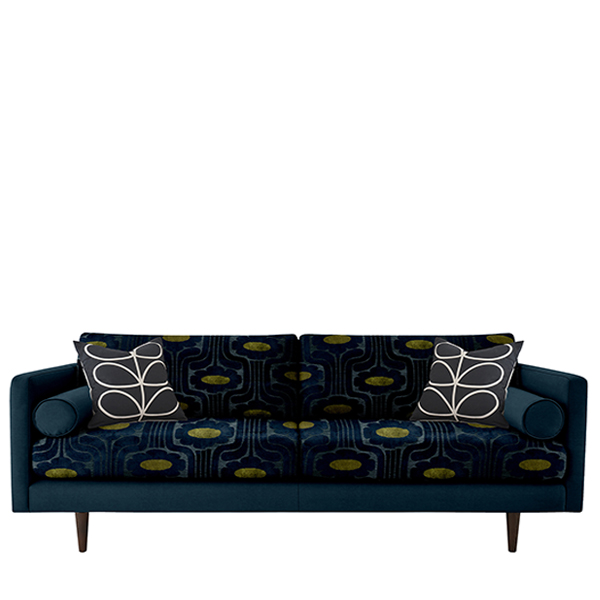 Orla Kiely Mimosa Large Sofa Patterned Velvet  - Barker & Stonehouse