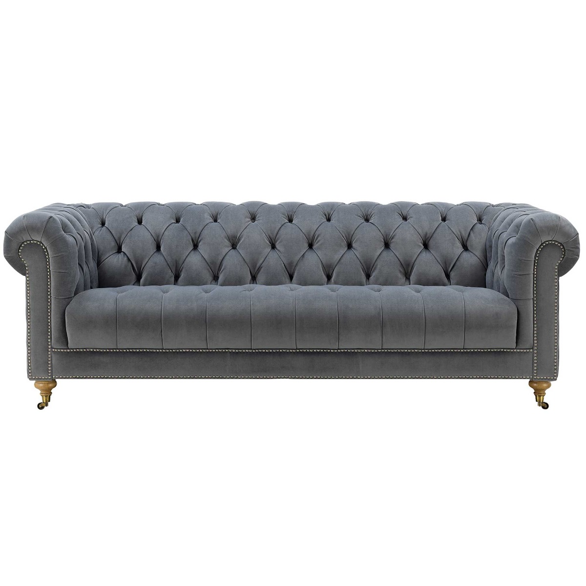 Ullswater 4 Seater Sofa, Pewter Velvet