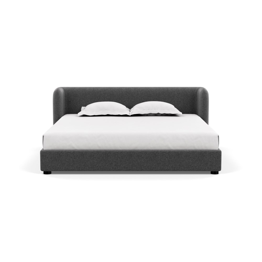 Heal's Group Bed Super King Melton Wool Granite