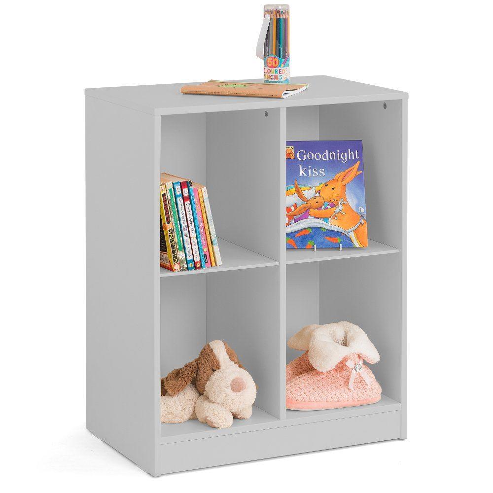 Pluto Dove Grey Wooden Bookcase