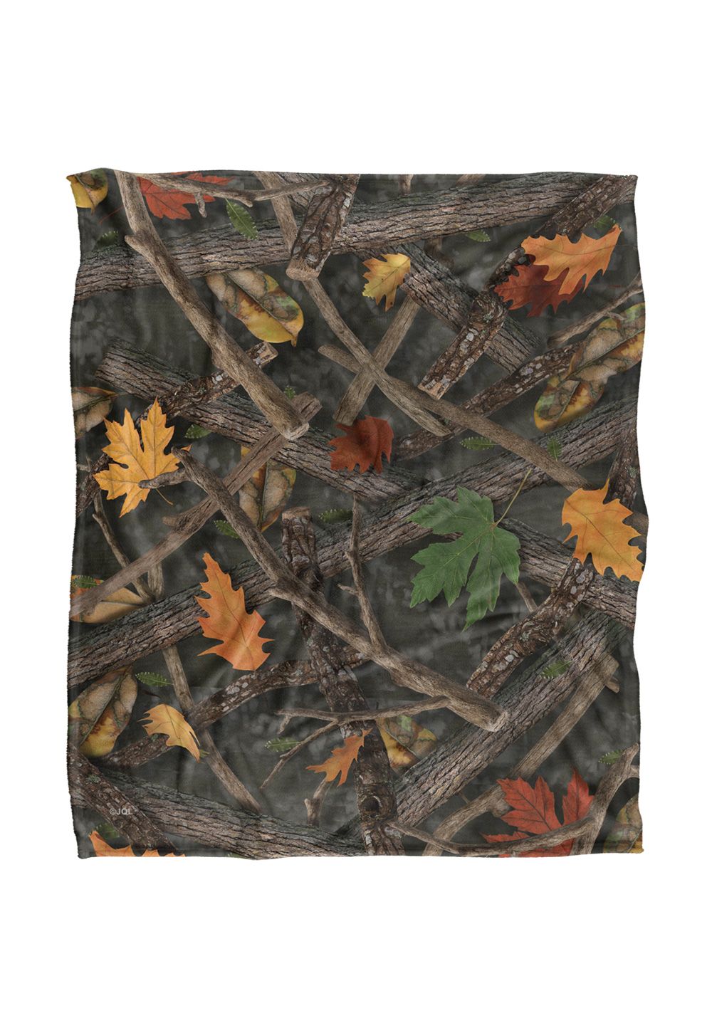 JQ Licensing James Piazza Hunter'S Camo Pattern Silky Touch Super Soft Throw Blanket 152 X 127 cm in White