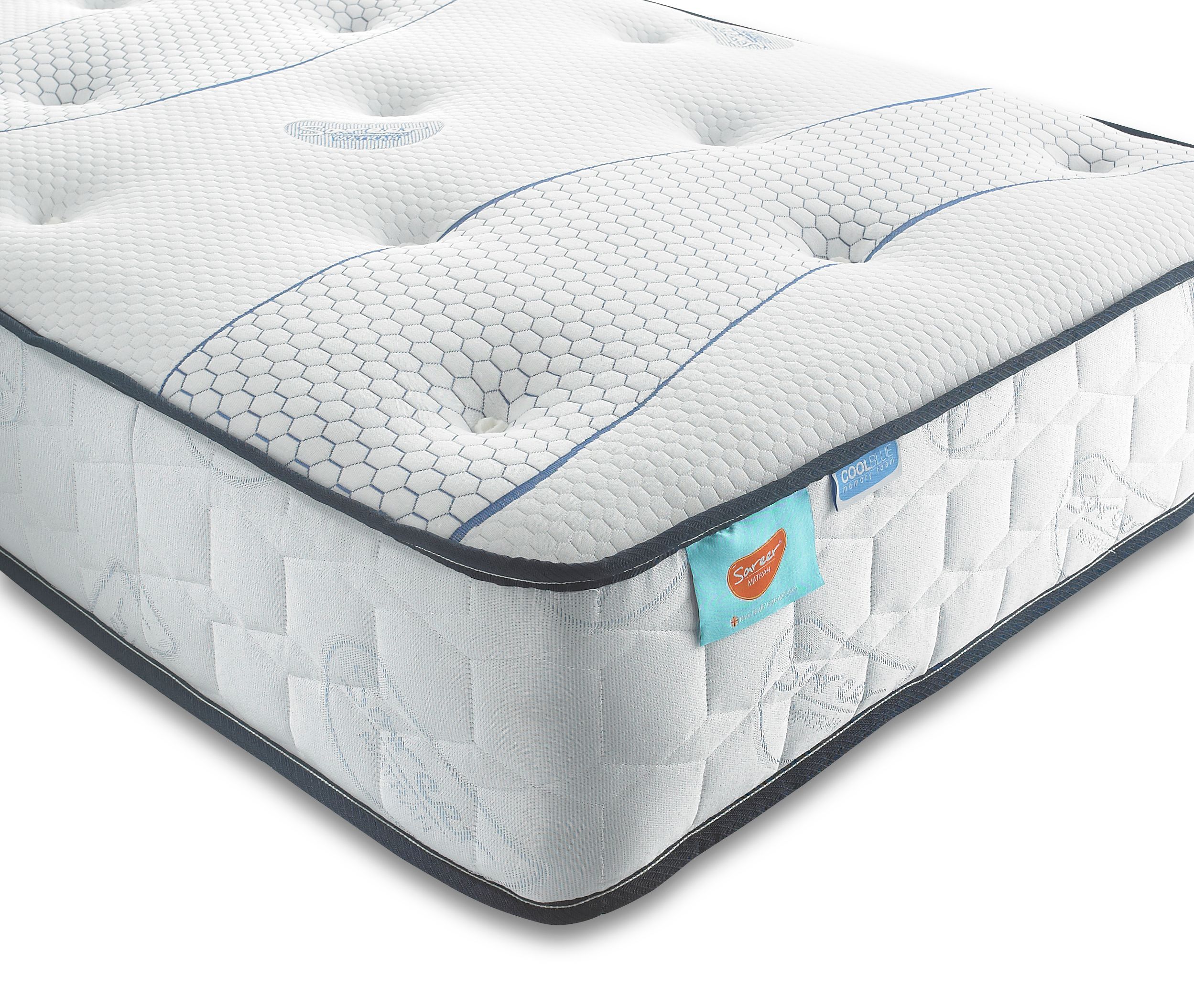 Sareer Furniture Limited Cool Blue Pocket Memory Mattress in White