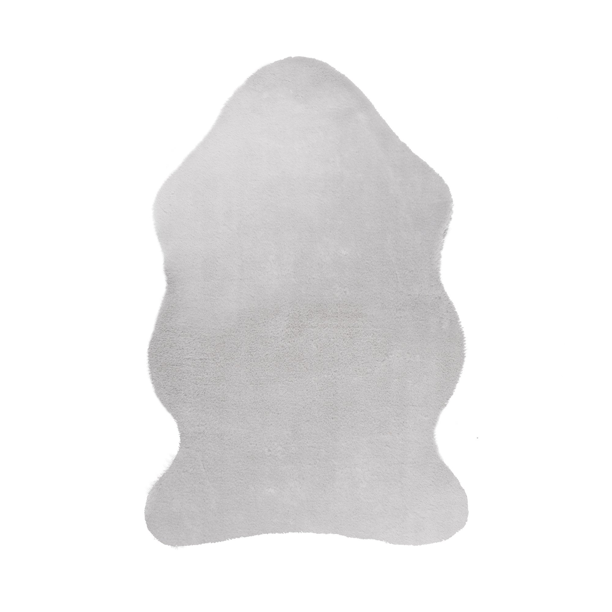Supersoft Single Pelt Faux Fur Rug Grey