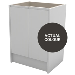 Duarti By Calypso Beaufort 600mm Full Depth 2 Door Floor Standing Vanity Unit - Ember Grey