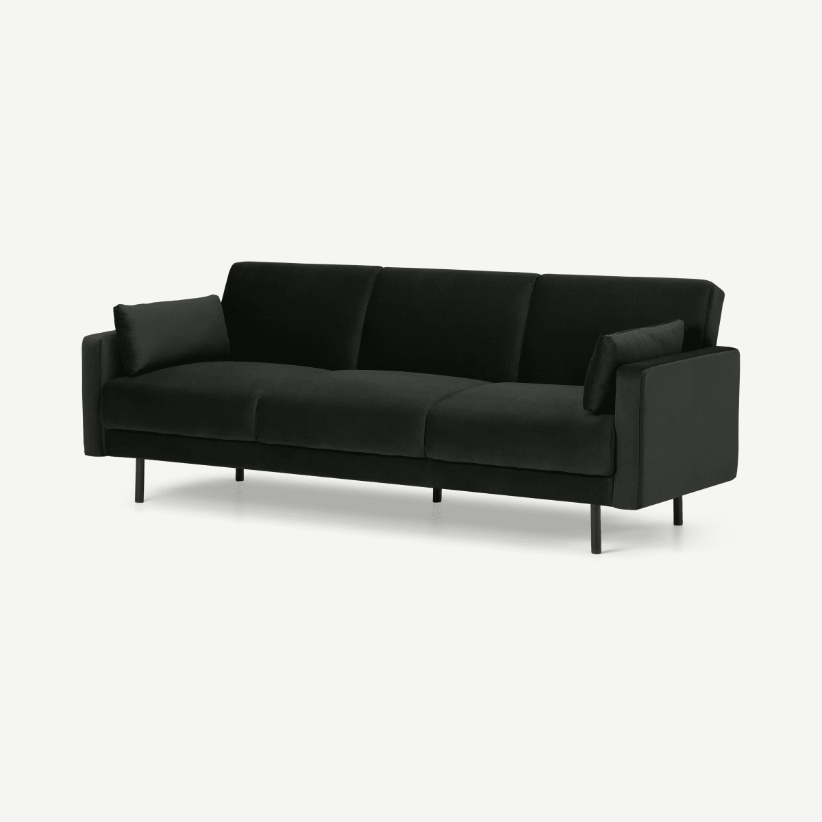 Delphi Click Clack Sofa Bed, Dark Anthracite Velvet