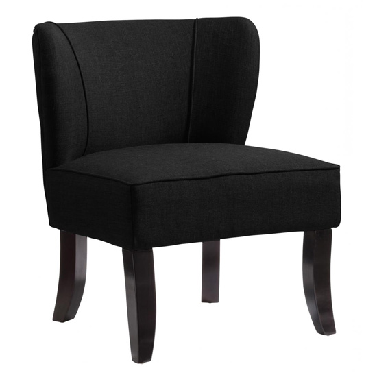 Bambrook Fabric Upholstered Bedroom Chair In Black