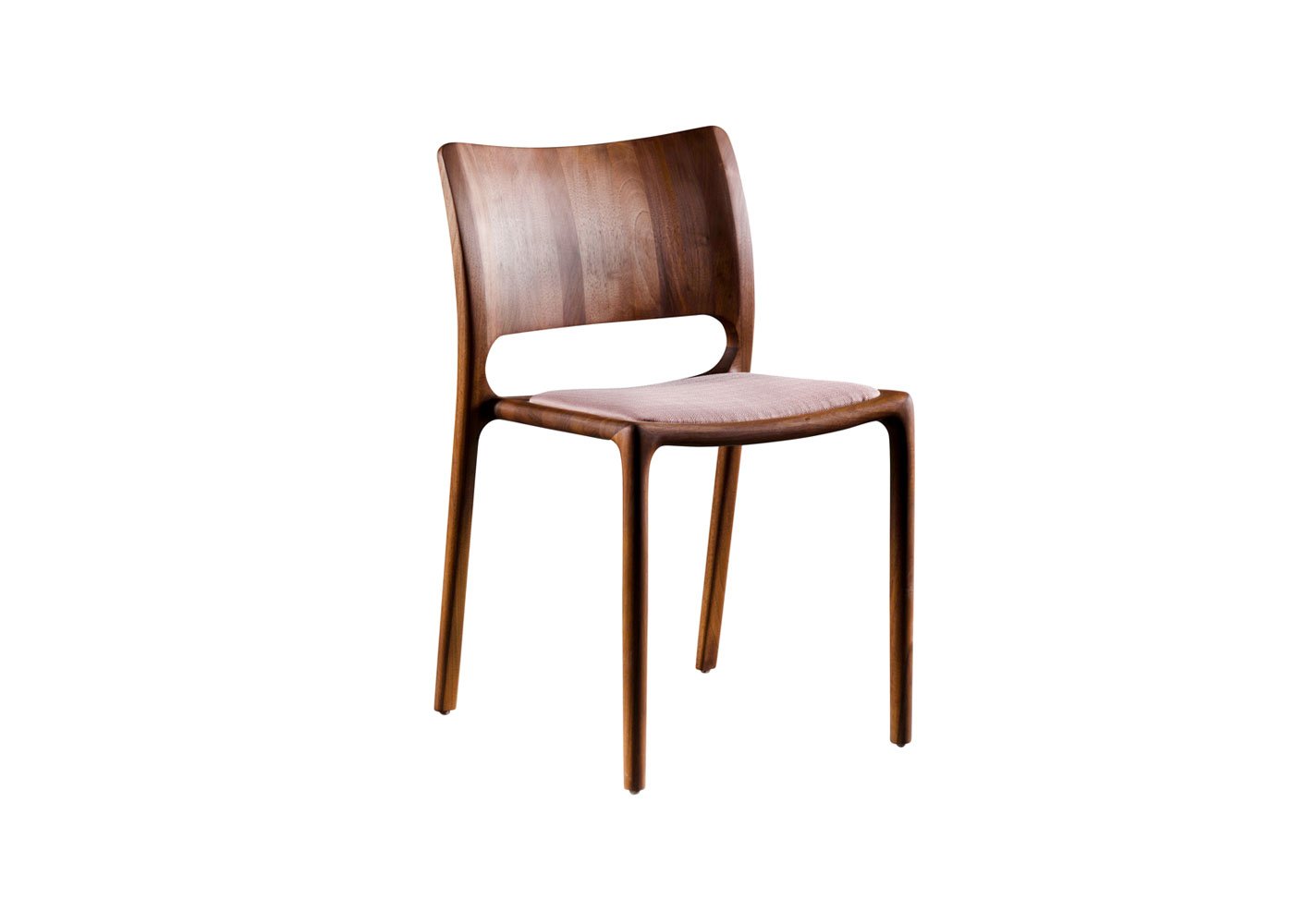 Artisan Latus Dining Chair Walnut Fabric Seat