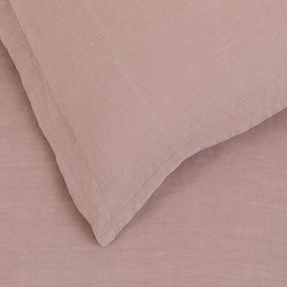 Heal's Washed Linen Dusky Pink Oxford Pillowcase 4