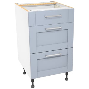 Wickes Ohio Hazy Blue Shaker Drawer Unit - 500mm
