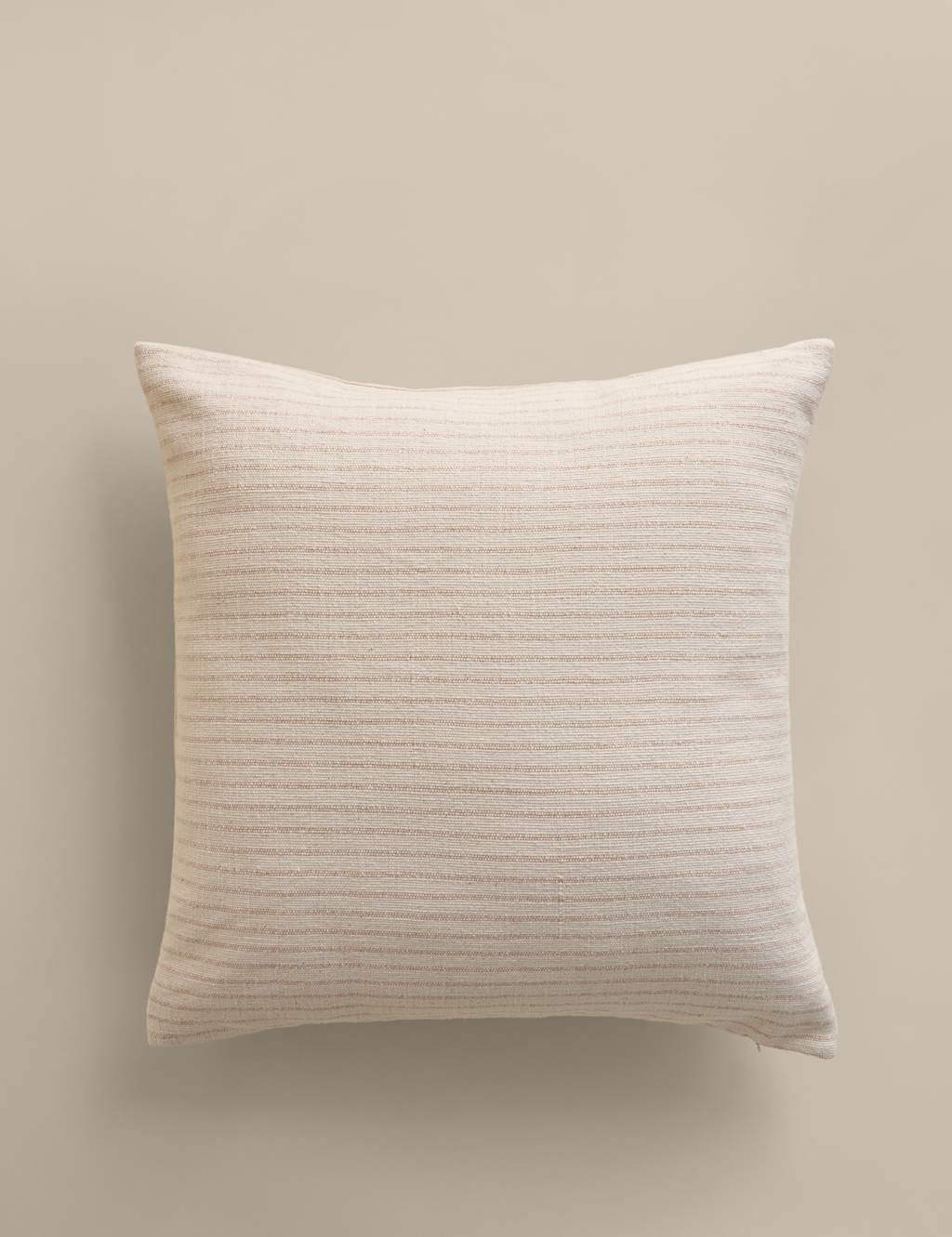 M&S Pure Cotton Woven Stripe Cushion Natural Mix