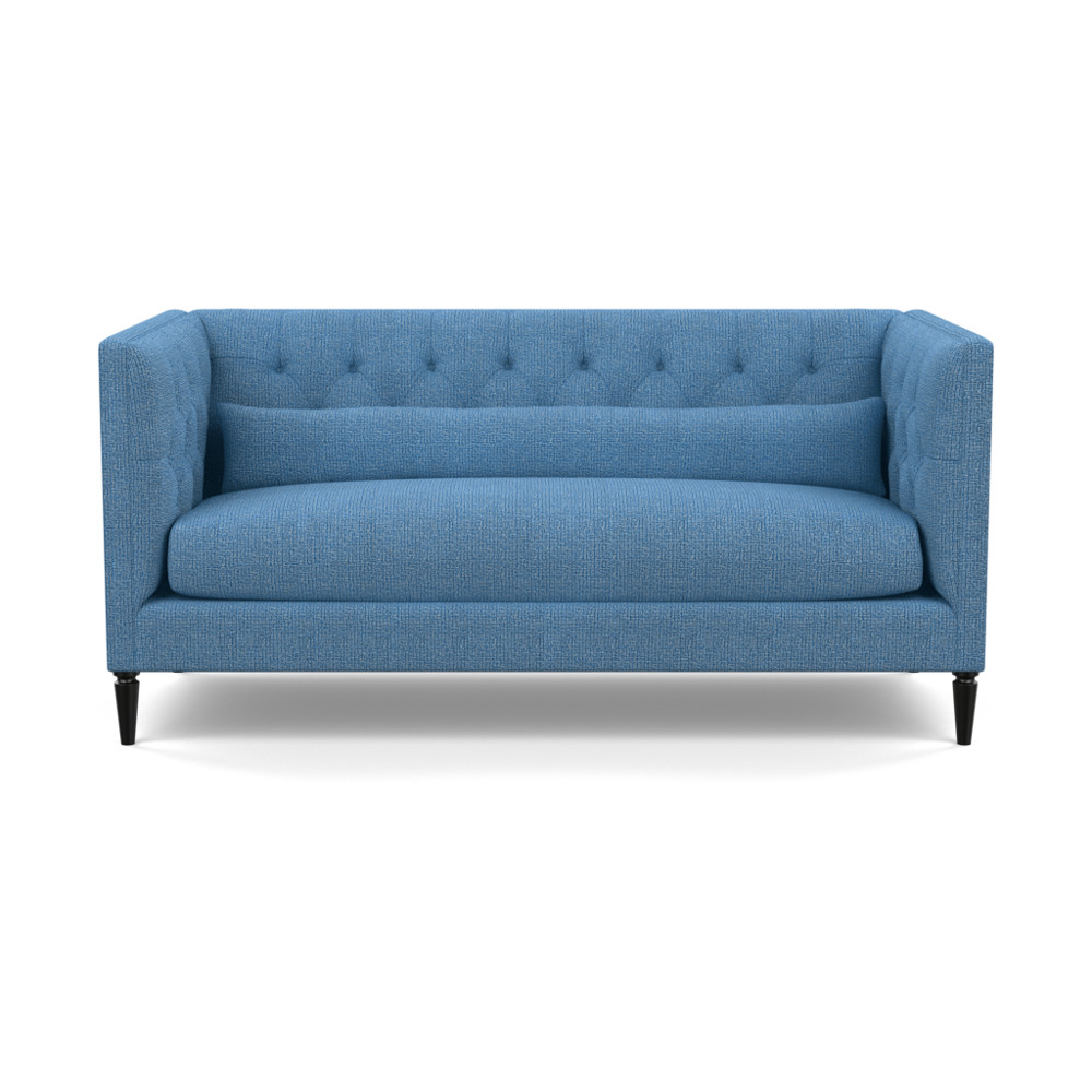Heal's Balmoral 3 Seater Sofa Tejo Recycled Cobalt Black Feet