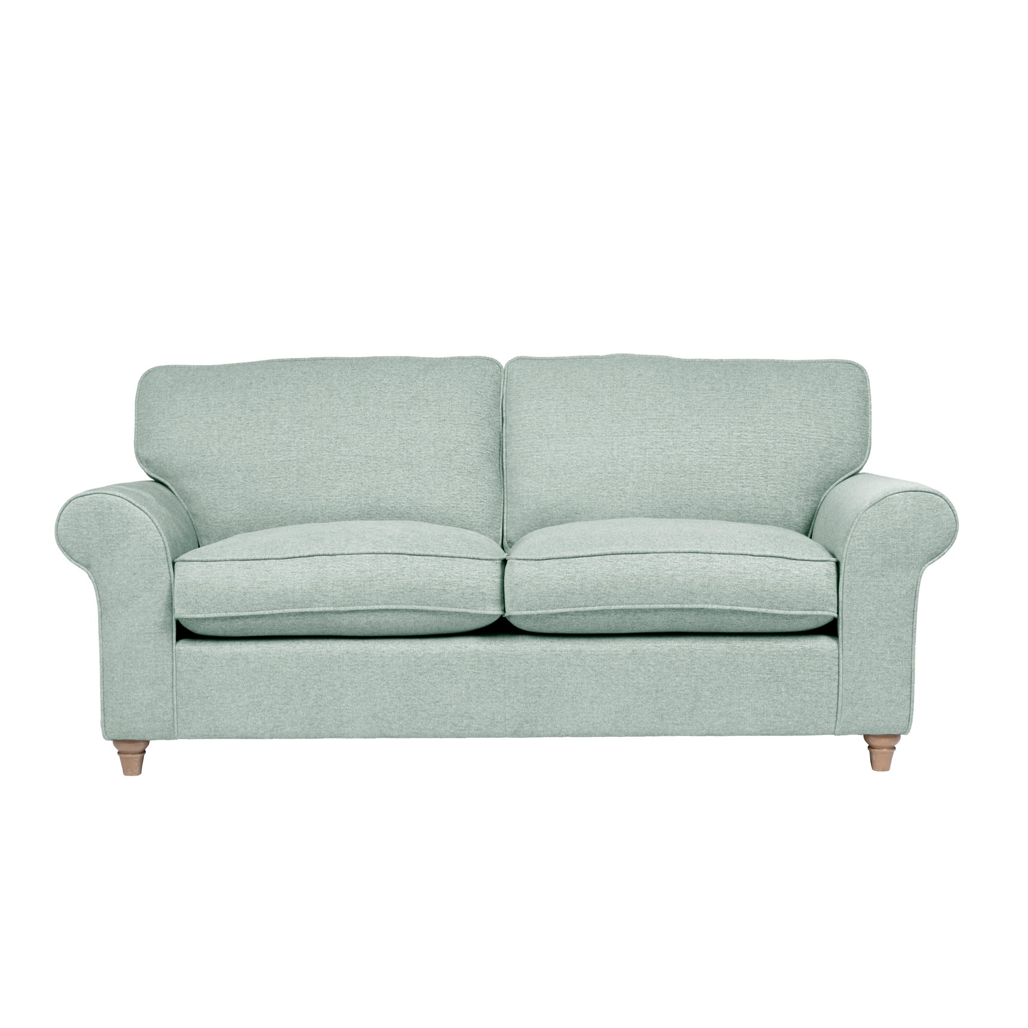 Rosa Fabric 3 Seater Sofa Light Green