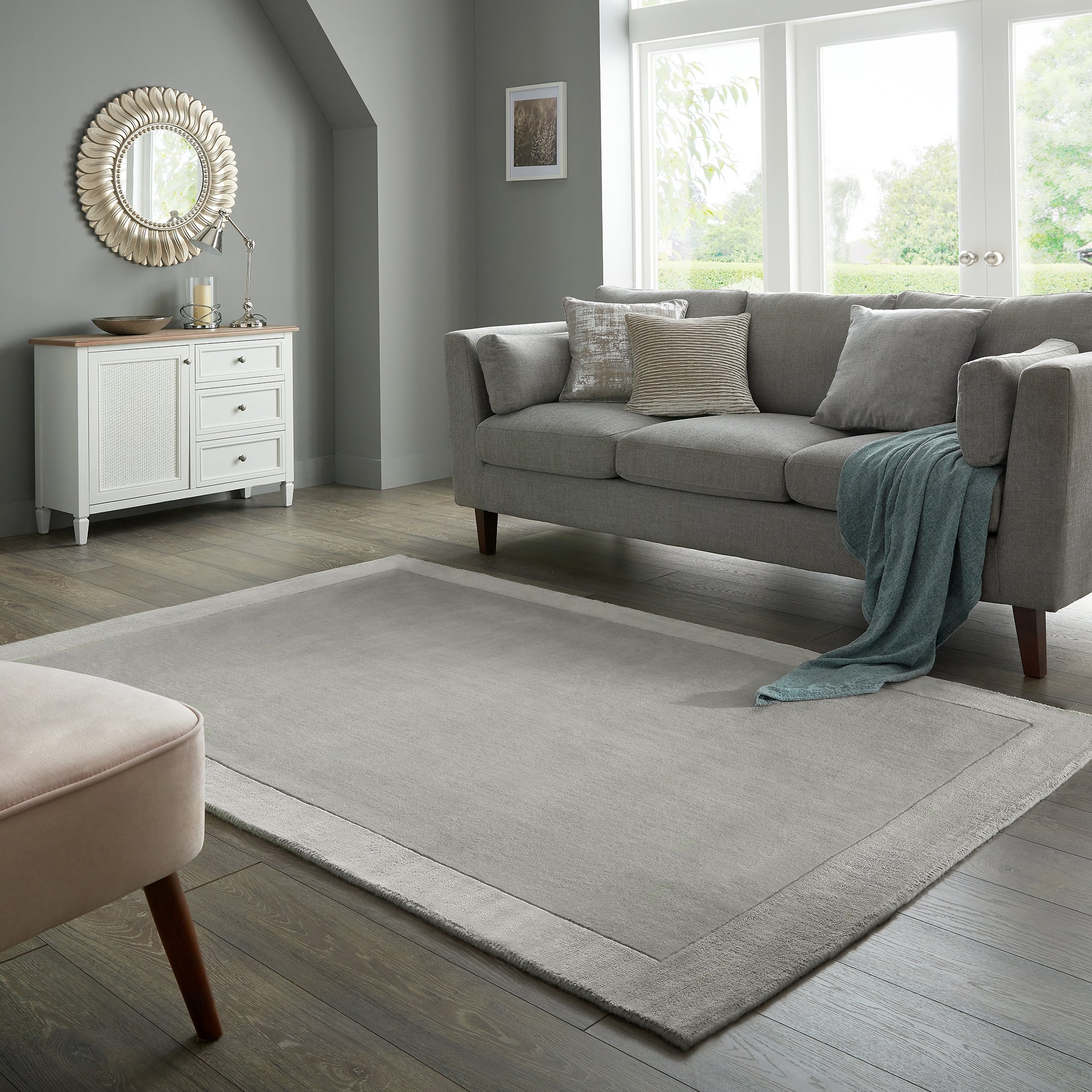 Amaya Wool Rug Silver