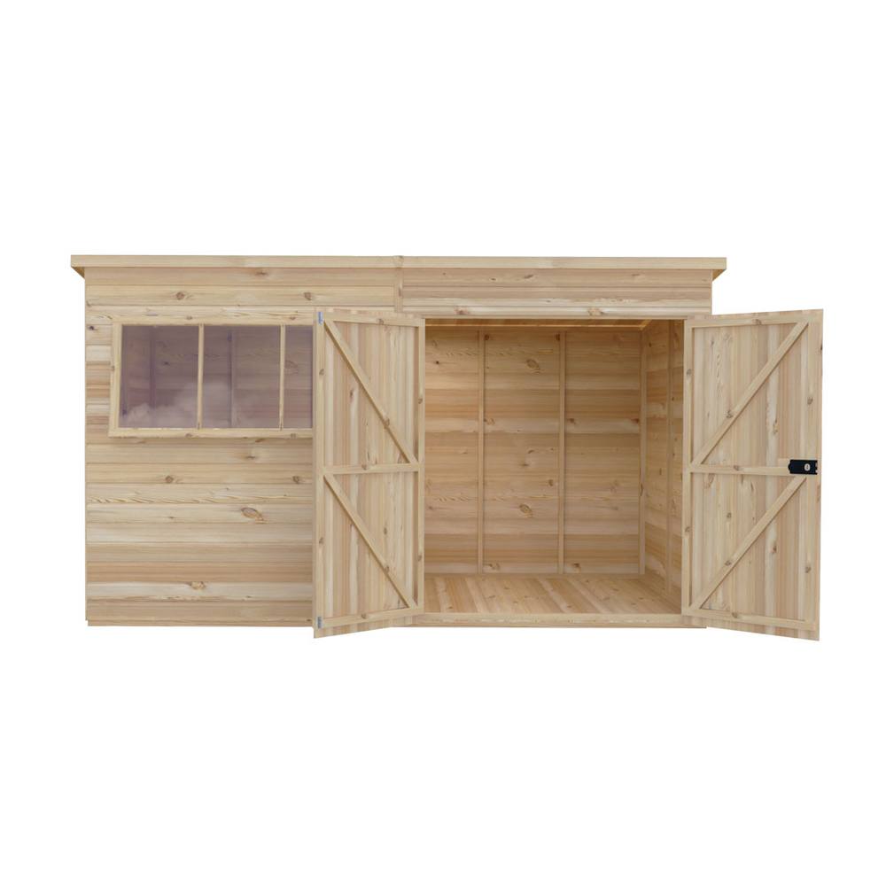 Shires Ranger 12 x 6 Feet Double Door Shed - L179 x W359 x H213.9 cm in Light Brown 4