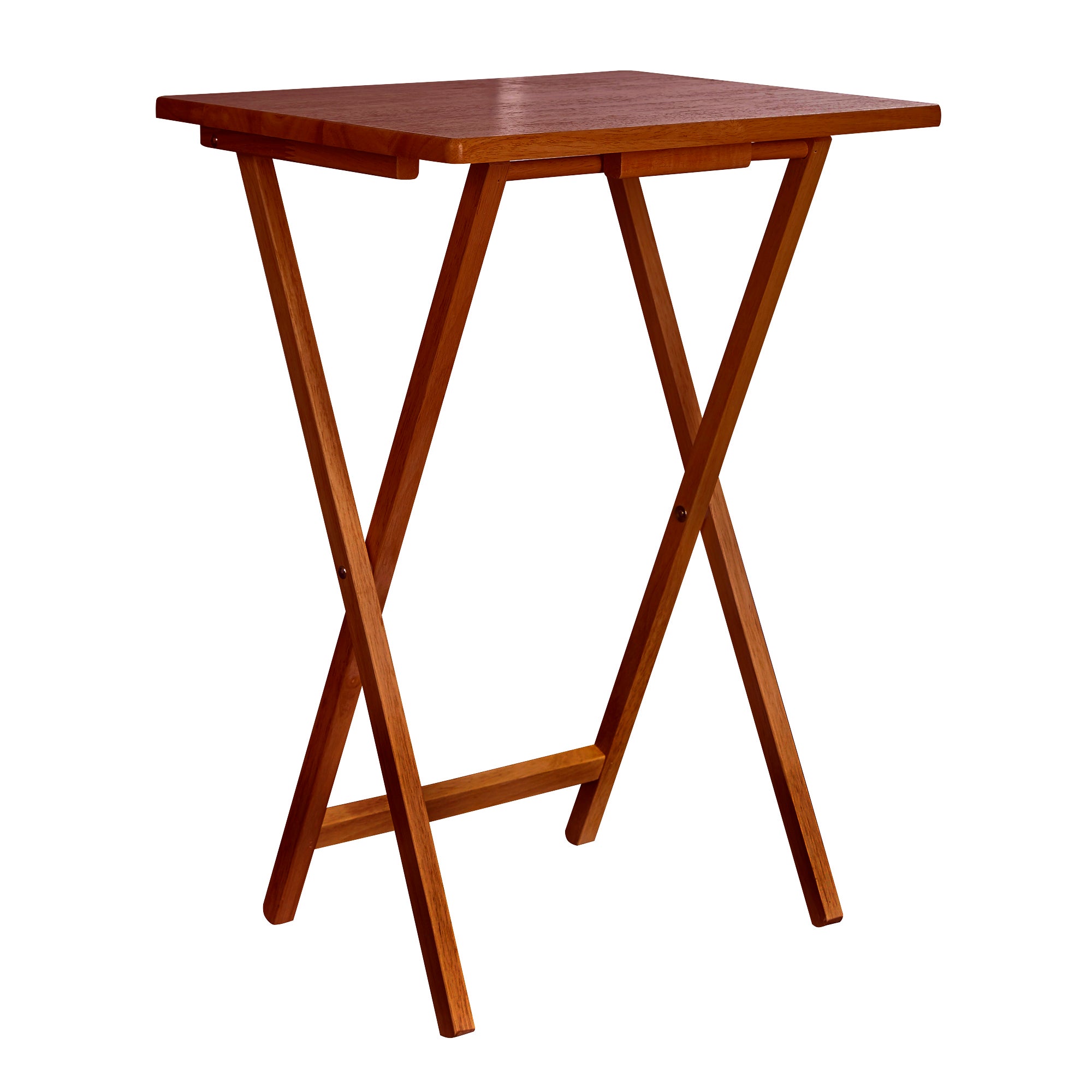 Rubberwood Dark Wood TV Table Brown