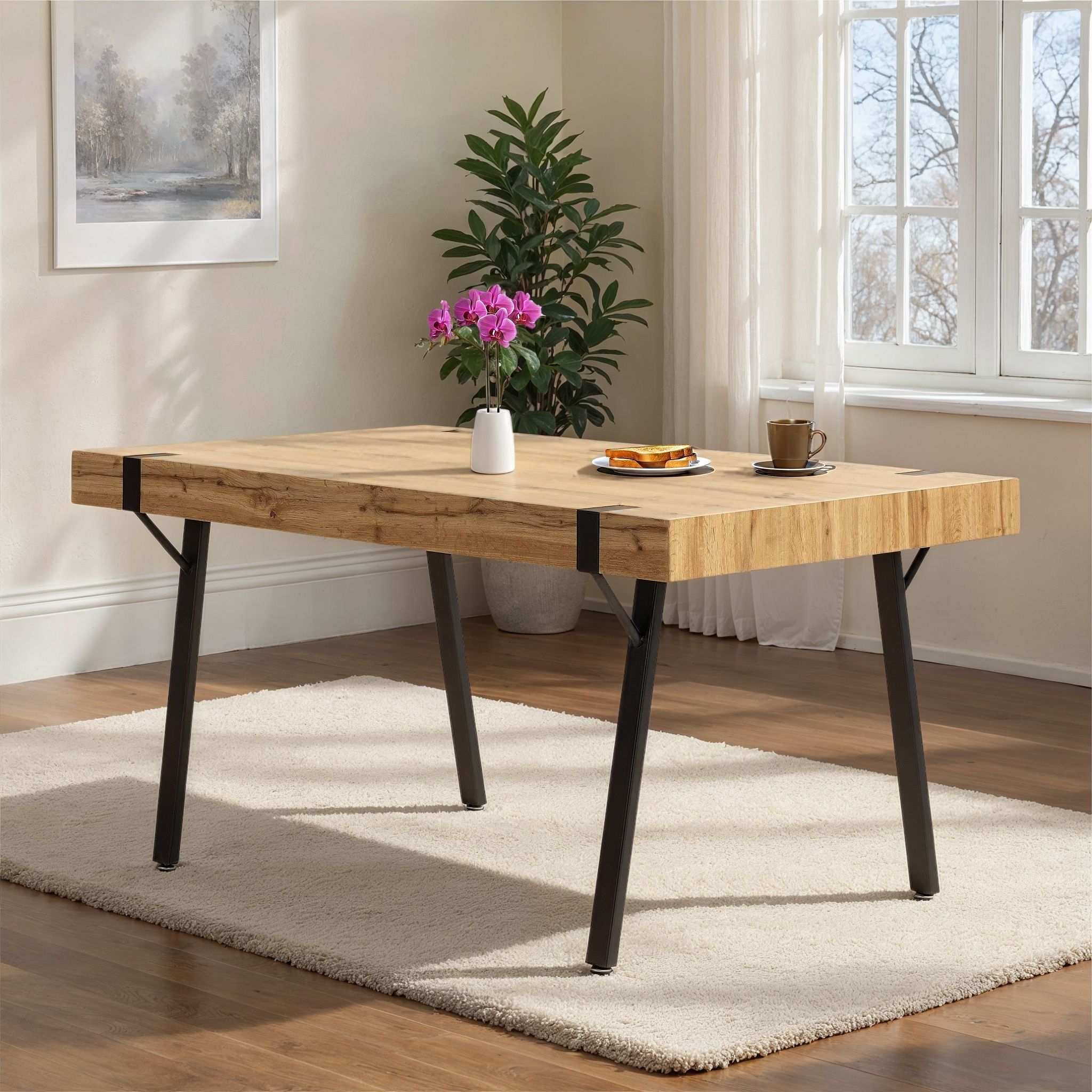Seconique Treviso Dining Table in Light Oak