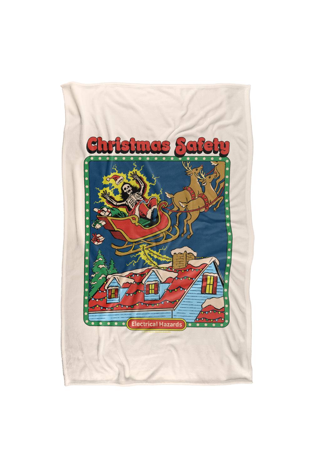 Steven Rhodes Christmas Safety Silky Touch Super Soft Throw Blanket