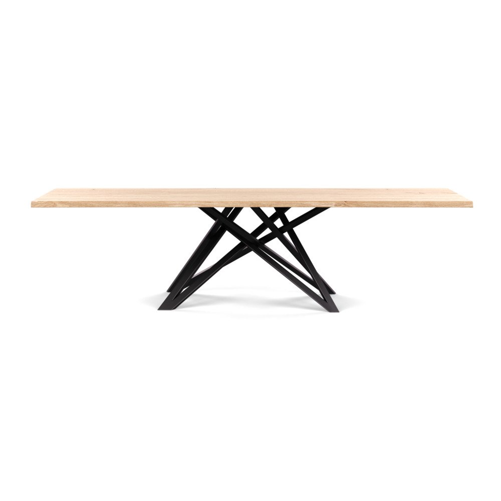 Heal's Vienna Dining Table 280x100cm White Oiled Oak Natural Edge Filled