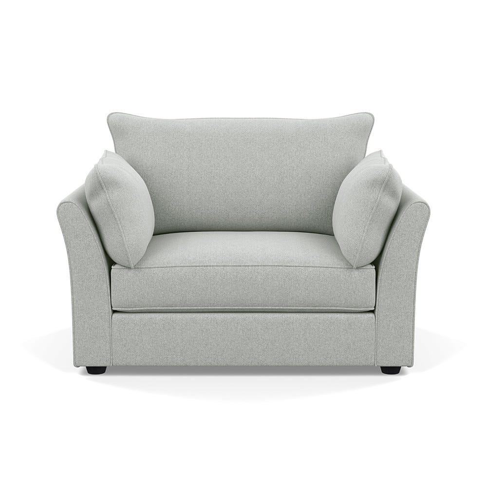 Heal's Tailor Loveseat Melton Wool Limestone Black Beech Feet