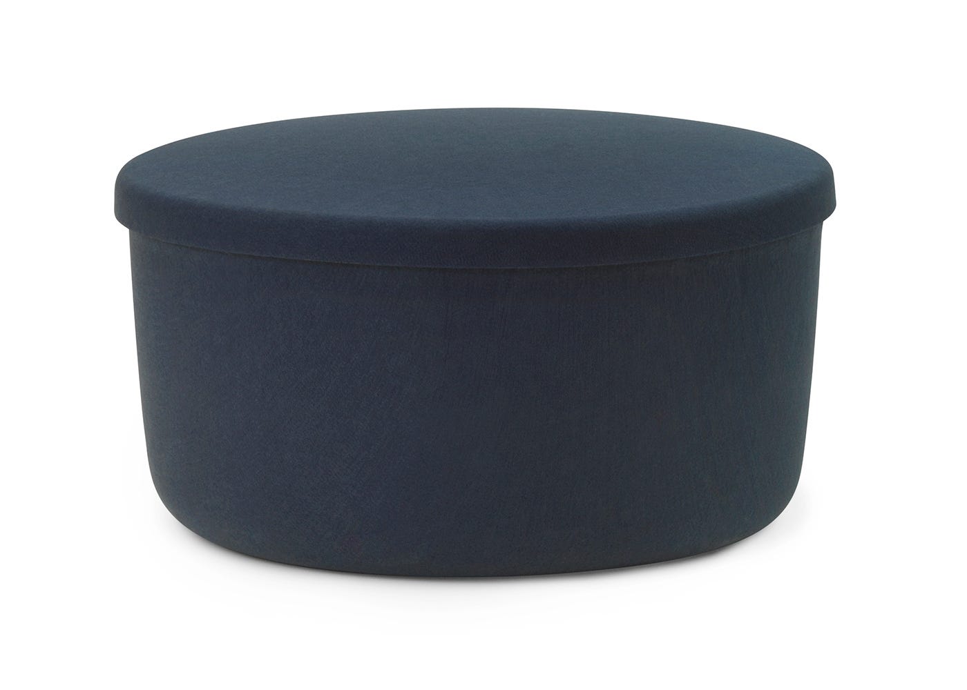 Normann Copenhagen Hide Storage Pouf Large in Steel Blue