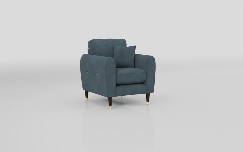 Blue Fabric Newsham Armchair