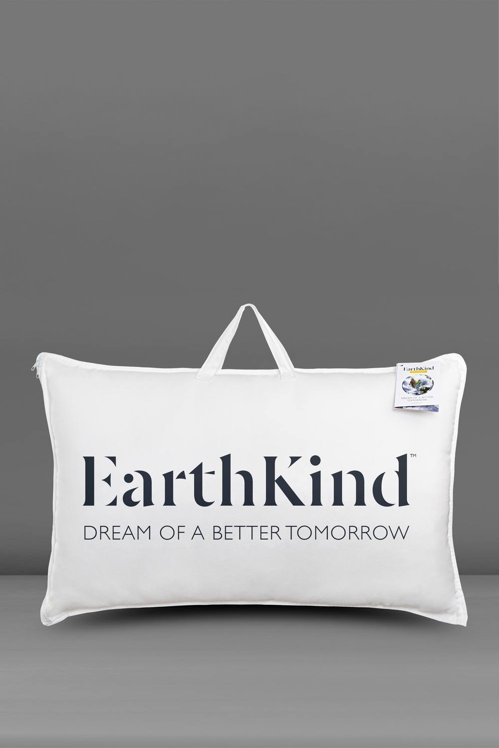 EarthKind 2 Pack Feather & Down Medium Support Pillows in White