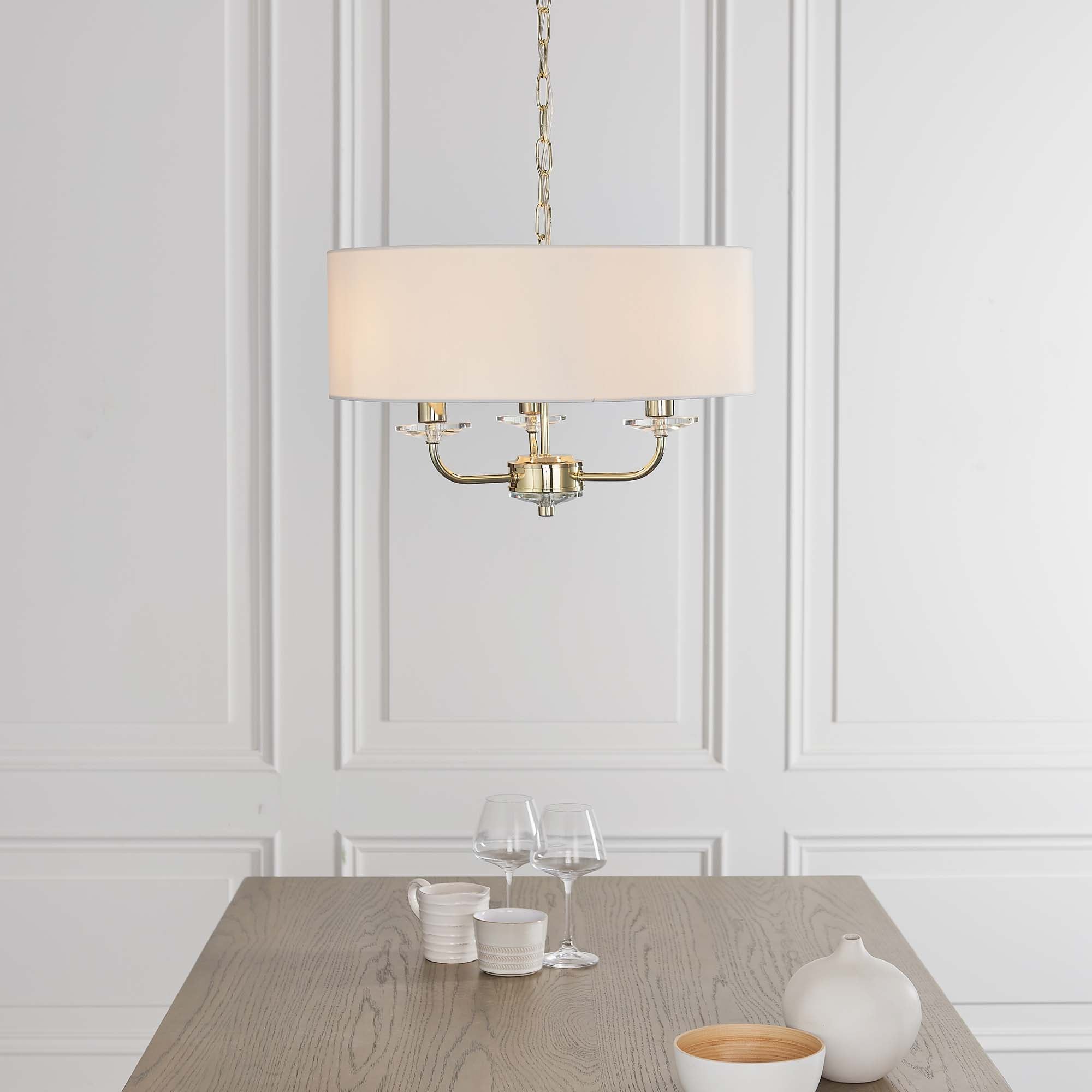 Vogue Katarina 3 Light Ceiling Fitting Brass